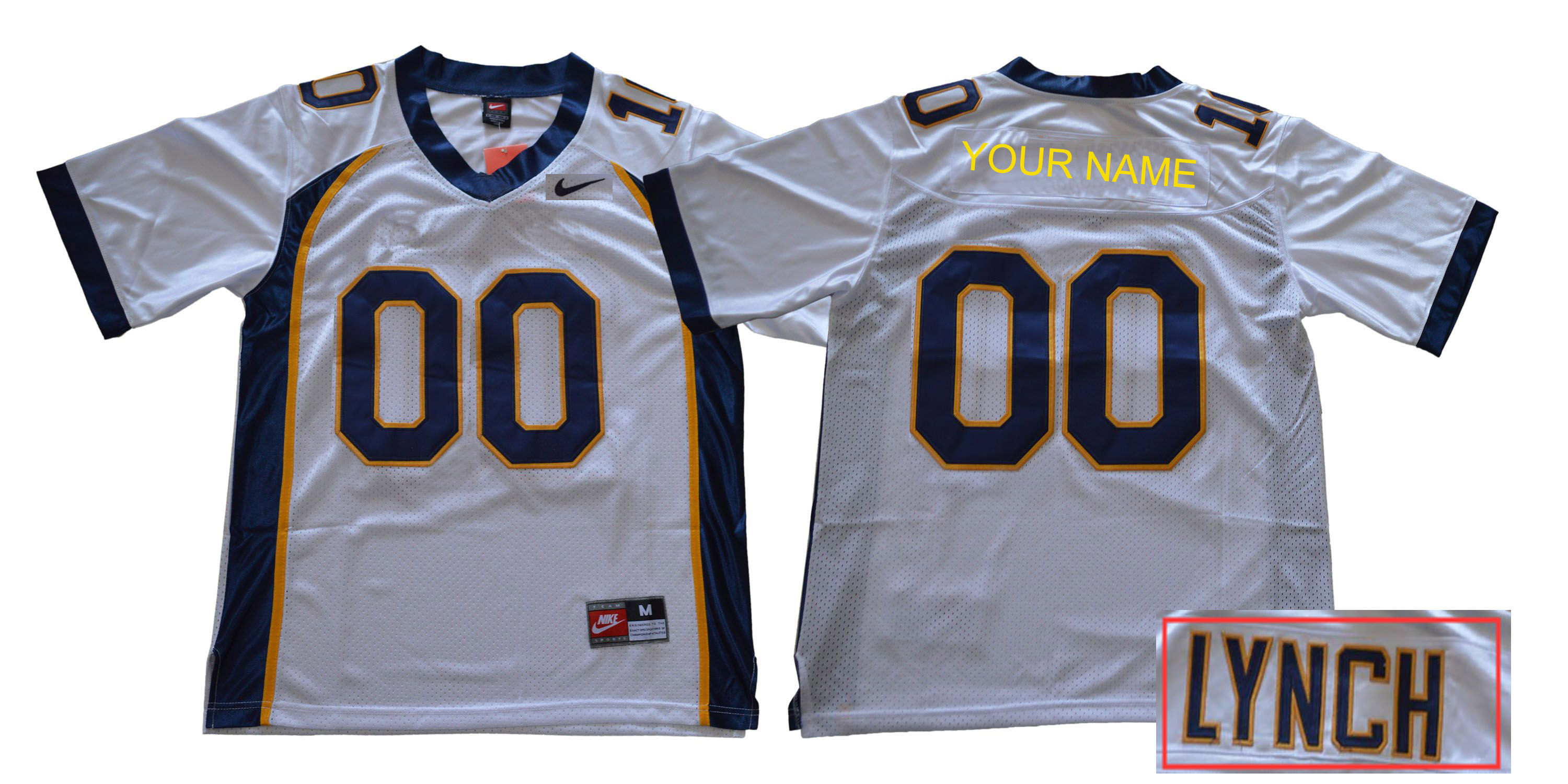 Custom Men California Golden Bears White Nike NCAA Jerseys